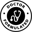 The Clinician Formulated emblem printed on the Burntide label